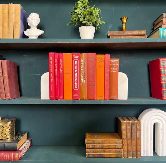 Books by the Foot | Mixed Vintage Classic Decorative Designer Bundle | Collection of Hardcover Books | Display Prop & Staging | Home Decor