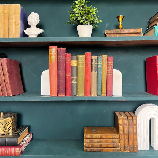 Books by the Foot | Mixed Vintage Historical Ornate Decorative Bundle | Collection of Hardcover Books | Display Prop & Staging | Home Decor