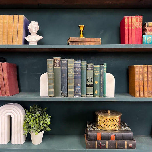 Books by the Foot | Vintage Classic Ornate Decorative Designer Bundle | Collection of Hardcover Books | Display Prop & Staging | Home Decor
