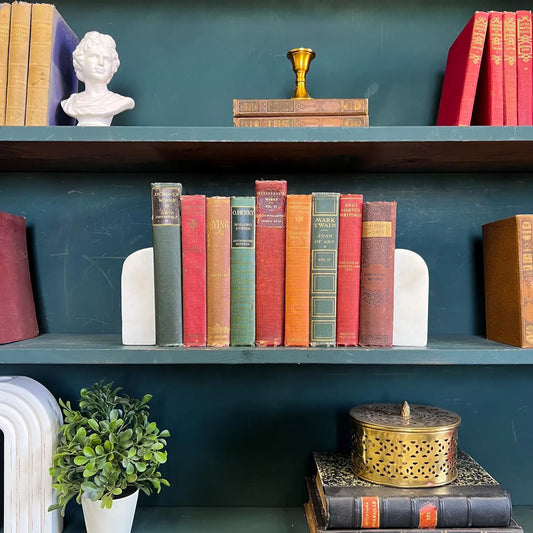 Books by the Foot | Vintage Classic Ornate Decorative Designer Bundle | Collection of Hardcover Books | Display Prop & Staging | Home Decor