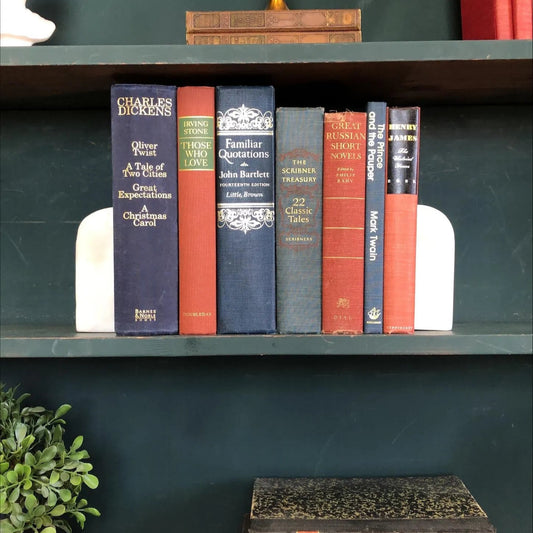 Books by the Foot | Classic Decorative Designer Bundle | Collection of Hardcover Books | Display Prop & Staging | Home Decor