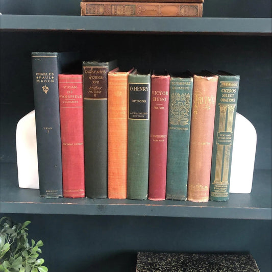 Books by the Foot | Classic Ornate Decorative Designer Bundle | Collection of Hardcover Books | Display Prop & Staging | Home Decor