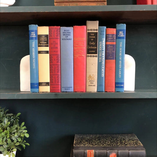 Books by the Foot | Vintage Classic Ornate Decorative Designer Bundle | Collection of Hardcover Books | Display Prop & Staging | Home Decor