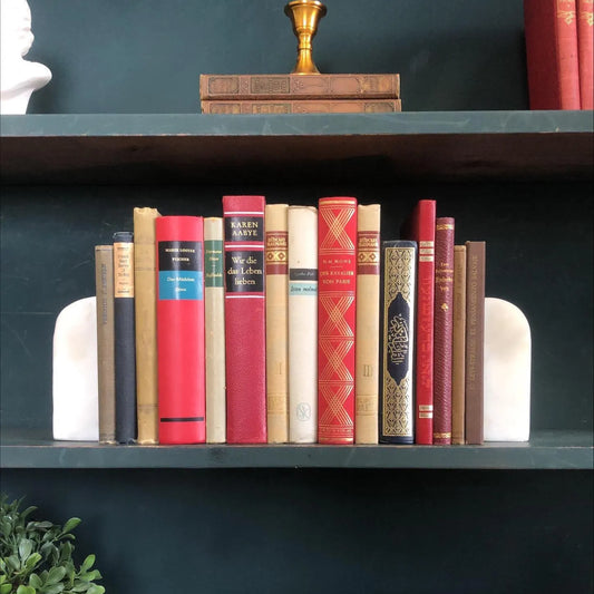 Vintage Foreign Language Books by the Foot: Decorative Display Set