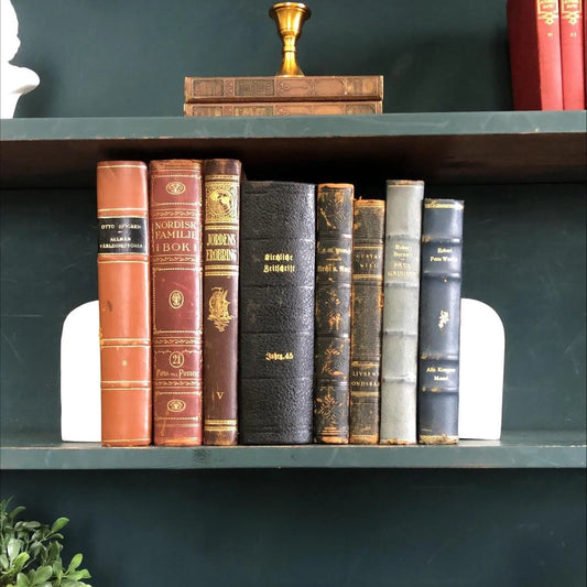 Books by the Foot | Vintage Foreign Language Ornate Decorative Bundle | Collection of Hardcover Books | Display Prop & Staging | Home Decor