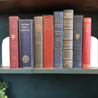 Vintage Hardcover Book Bundle: Decorative Display Set, Home Staging