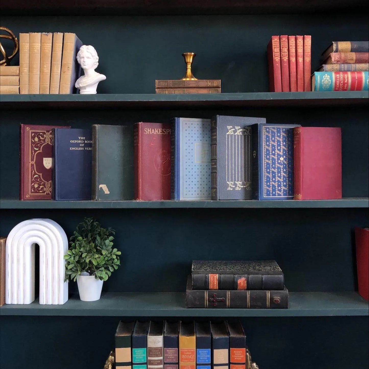 Vintage Hardcover Book Bundle: Decorative Display Set, Home Staging