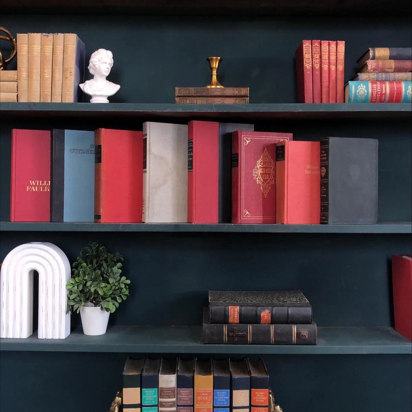 Vintage Hardcover Book Bundle: Decorative Display Set, Home Staging