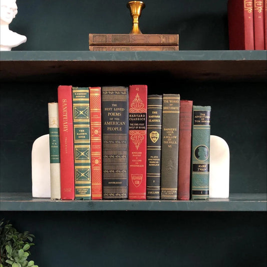 Vintage Hardcover Book Bundle: Decorative Display Set, Home Staging