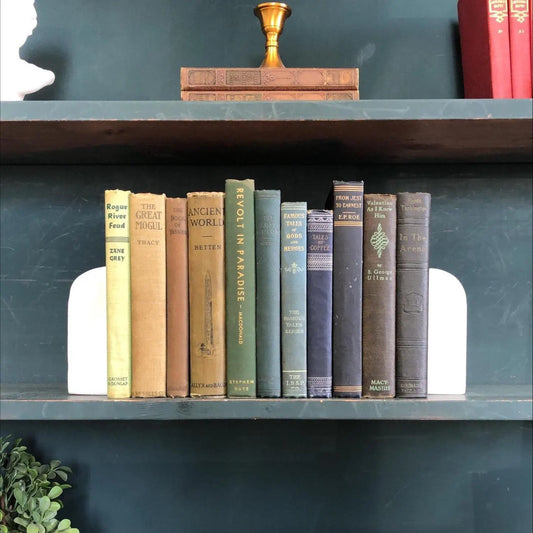 Vintage Decorative Hardcover Books by the Foot: Ornate Display Set