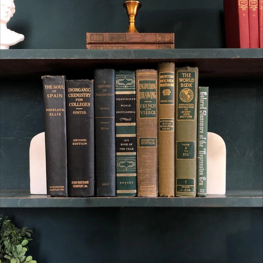 Decorative Non-Fiction Books by the Foot: Display Prop - 8 Hardcover Books