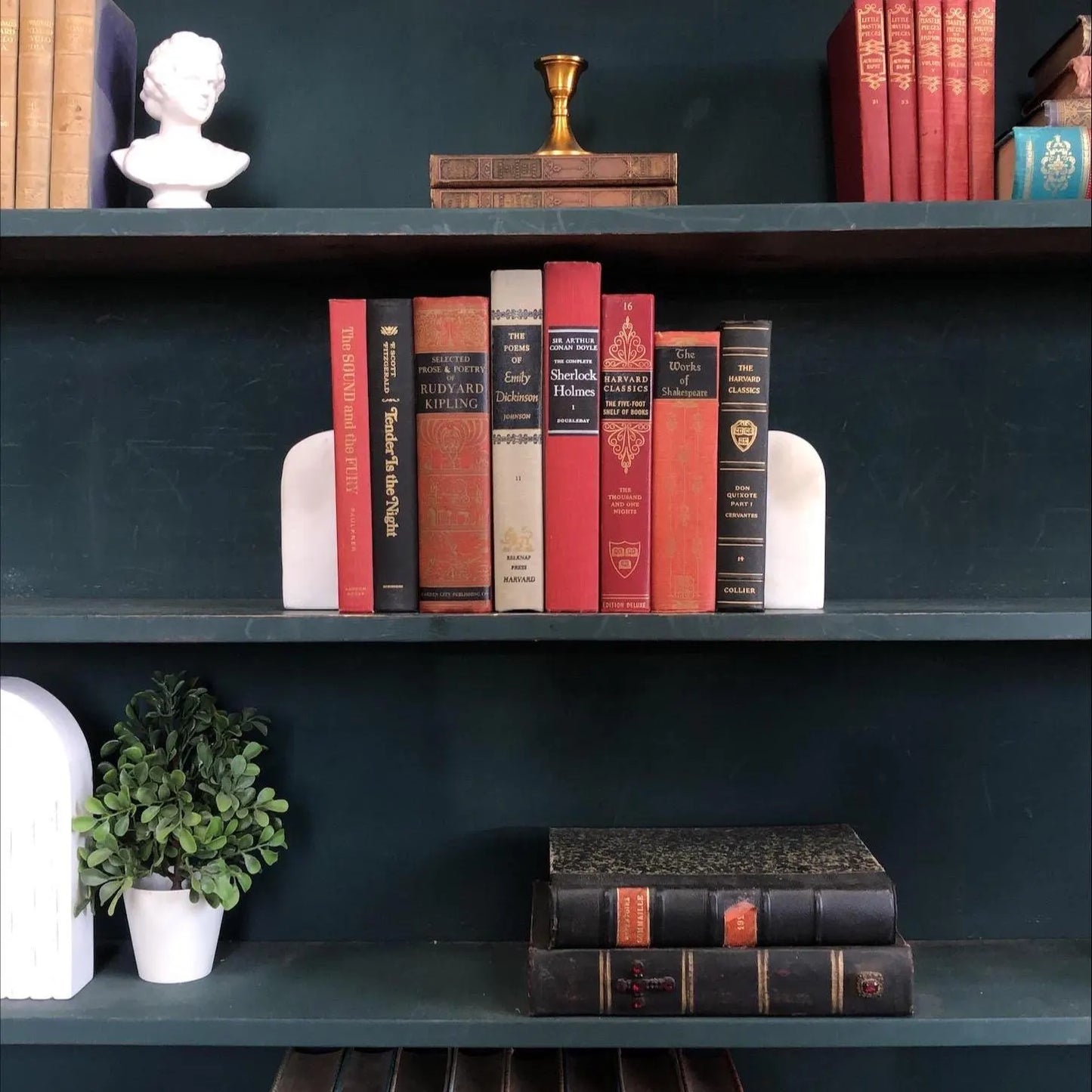 Vintage Hardcover Book Bundle: Decorative Display Set, Home Staging