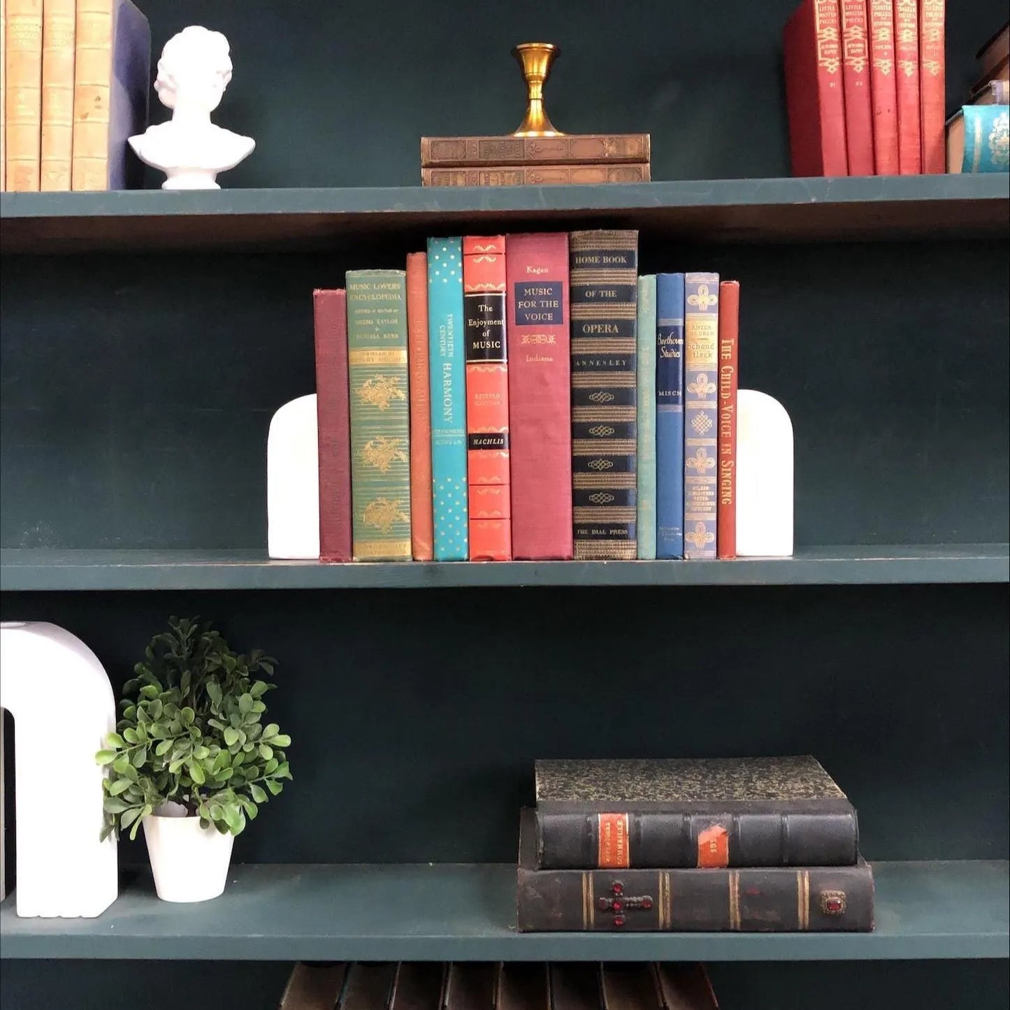 Decorative Vintage Music Books by the Foot: Display Bundle - 11 Hardcover Books