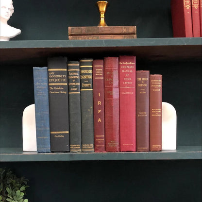 Decorative Mixed Non-Fiction Books by the Foot: Display Bundle - 9 Hardcover Books