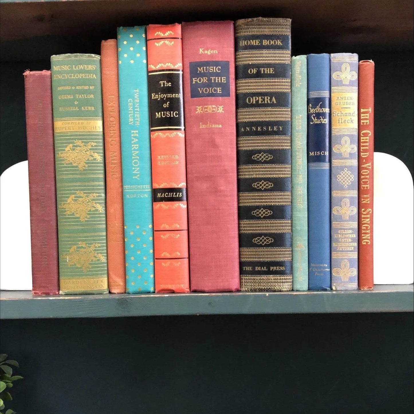 Decorative Vintage Music Books by the Foot: Display Bundle - 11 Hardcover Books