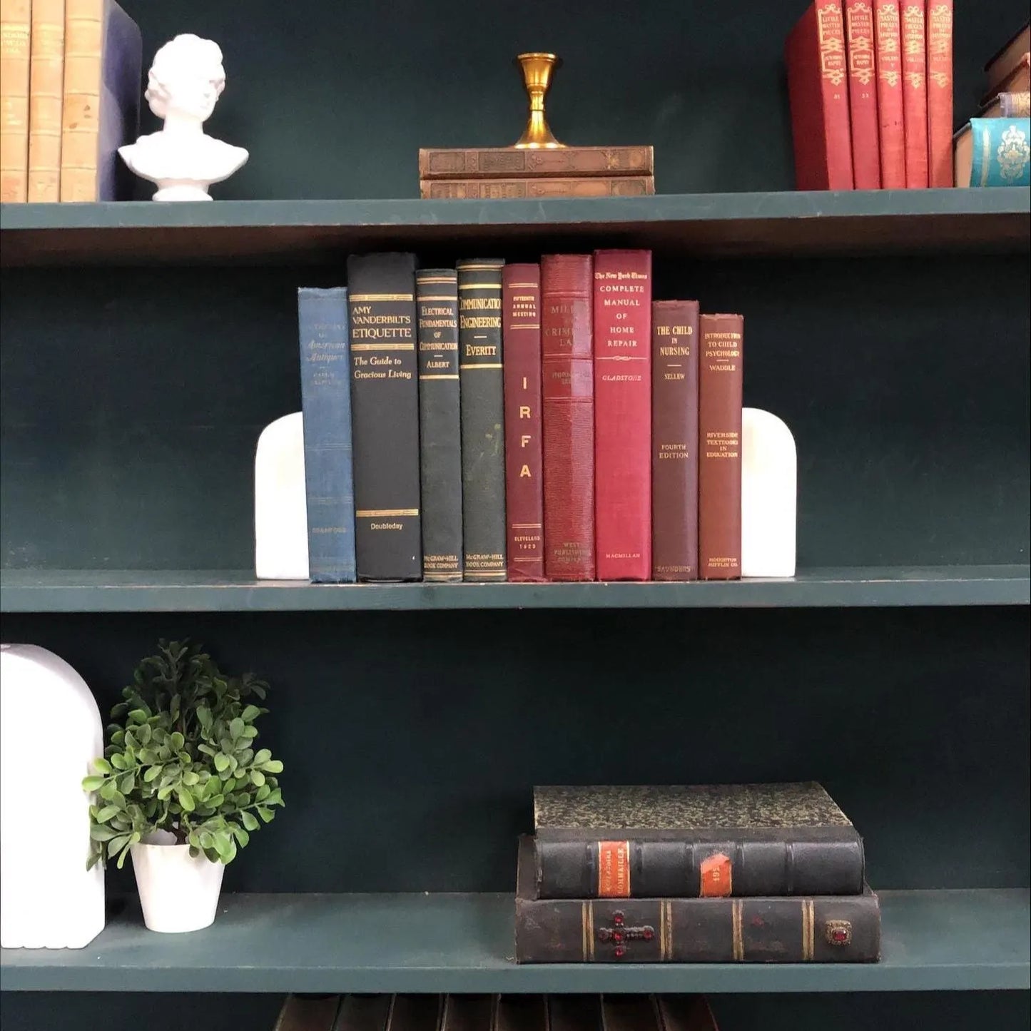 Decorative Mixed Non-Fiction Books by the Foot: Display Bundle - 9 Hardcover Books