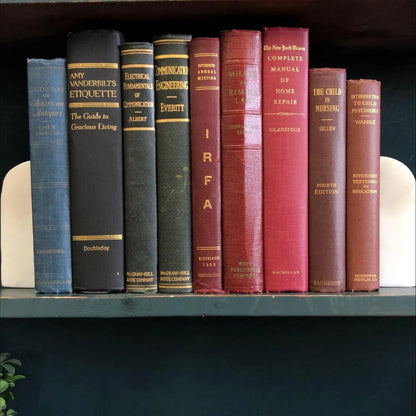 Decorative Mixed Non-Fiction Books by the Foot: Display Bundle - 9 Hardcover Books