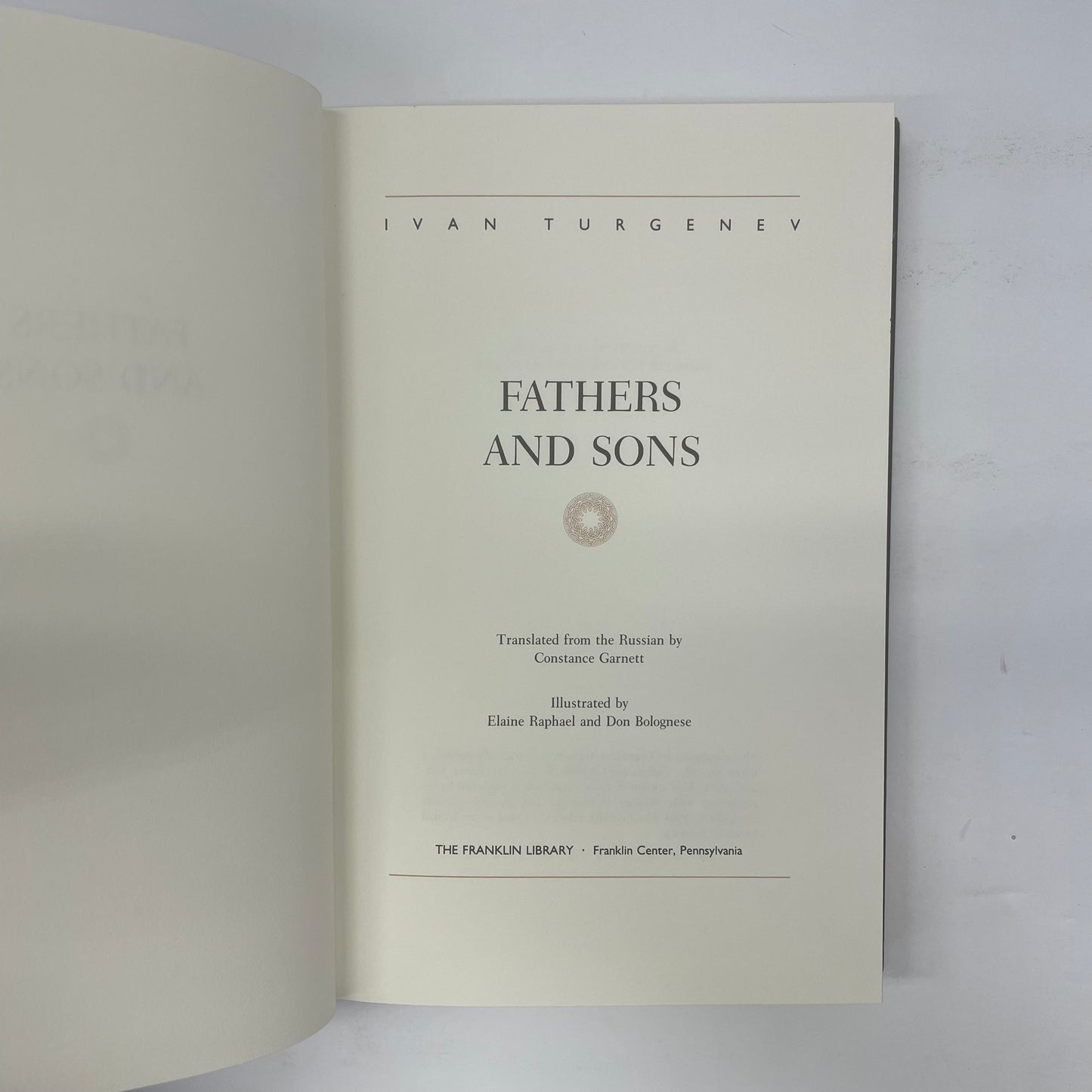 Fathers and Sons - Ivan Turgenev - The Franklin Library - 1984