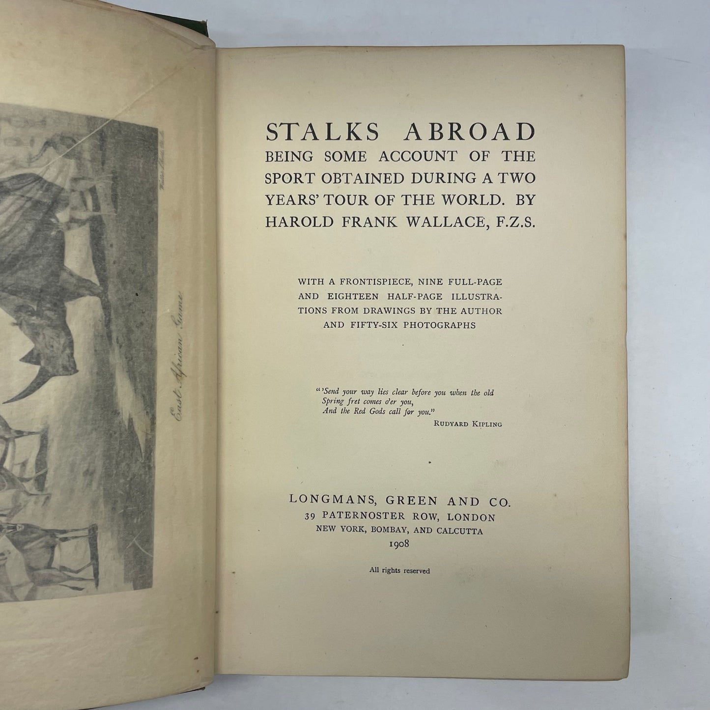 Stalks Abroad - H. F. Wallace - 1st Edition - 1908