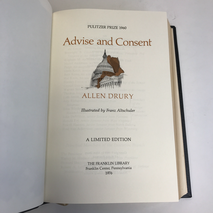 Advise and Consent - Allen Drury - Franklin Library - 1976