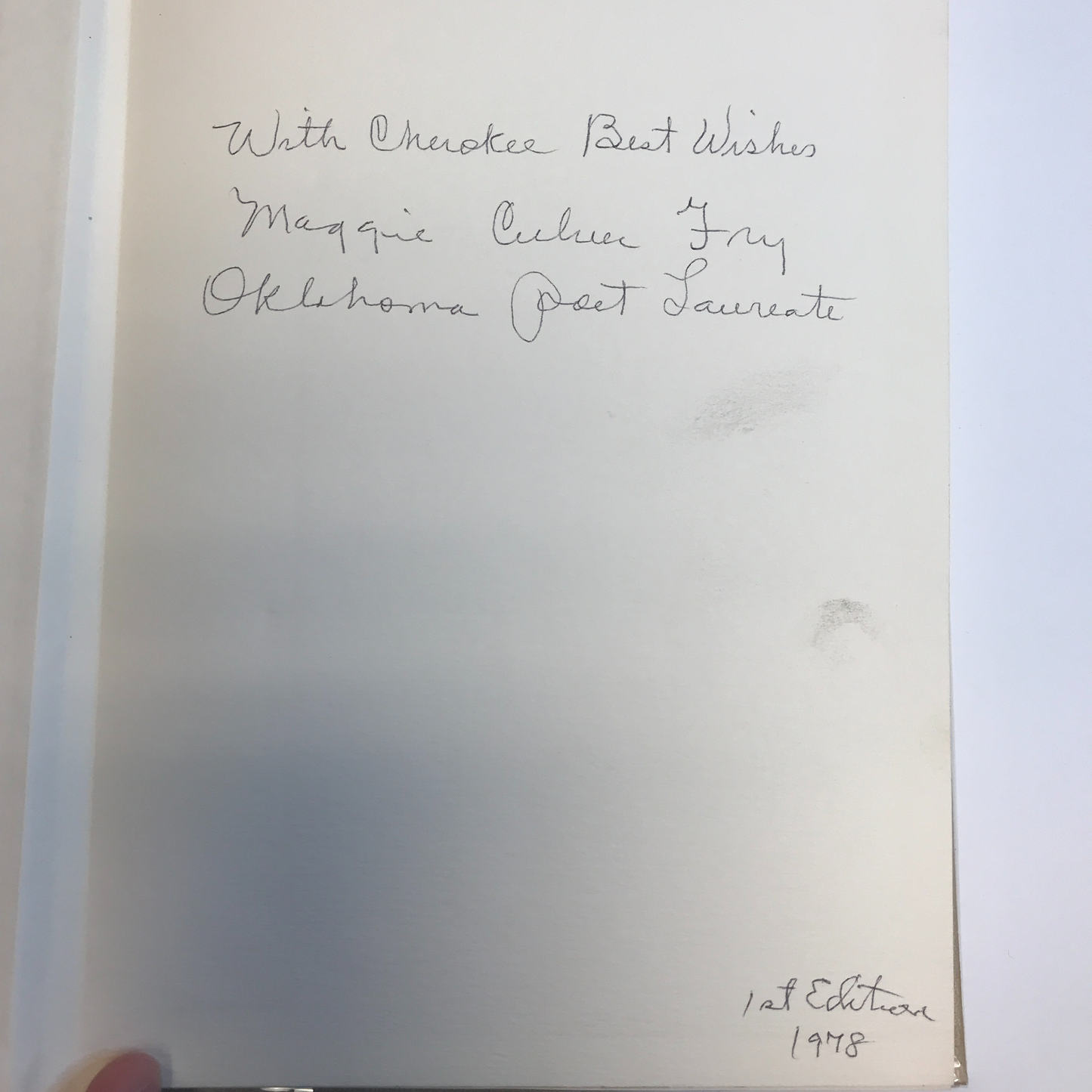 Buckskin Hollow Reflections - Maggie Culver Fry - 1st Edition - Signed - 1978