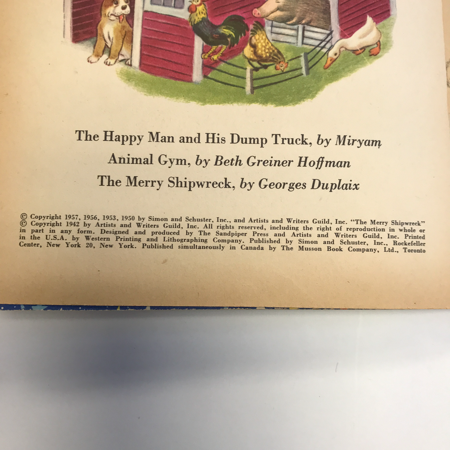 Animal Stories - Little Golden Book - 'A' Print - 1957