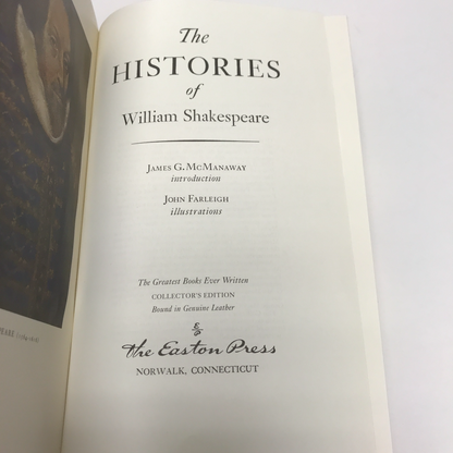The Histories, the Tragedies, and the Comedies of Shakespeare - William Shakespeare - 3-Volume Set - Easton Press - 1980