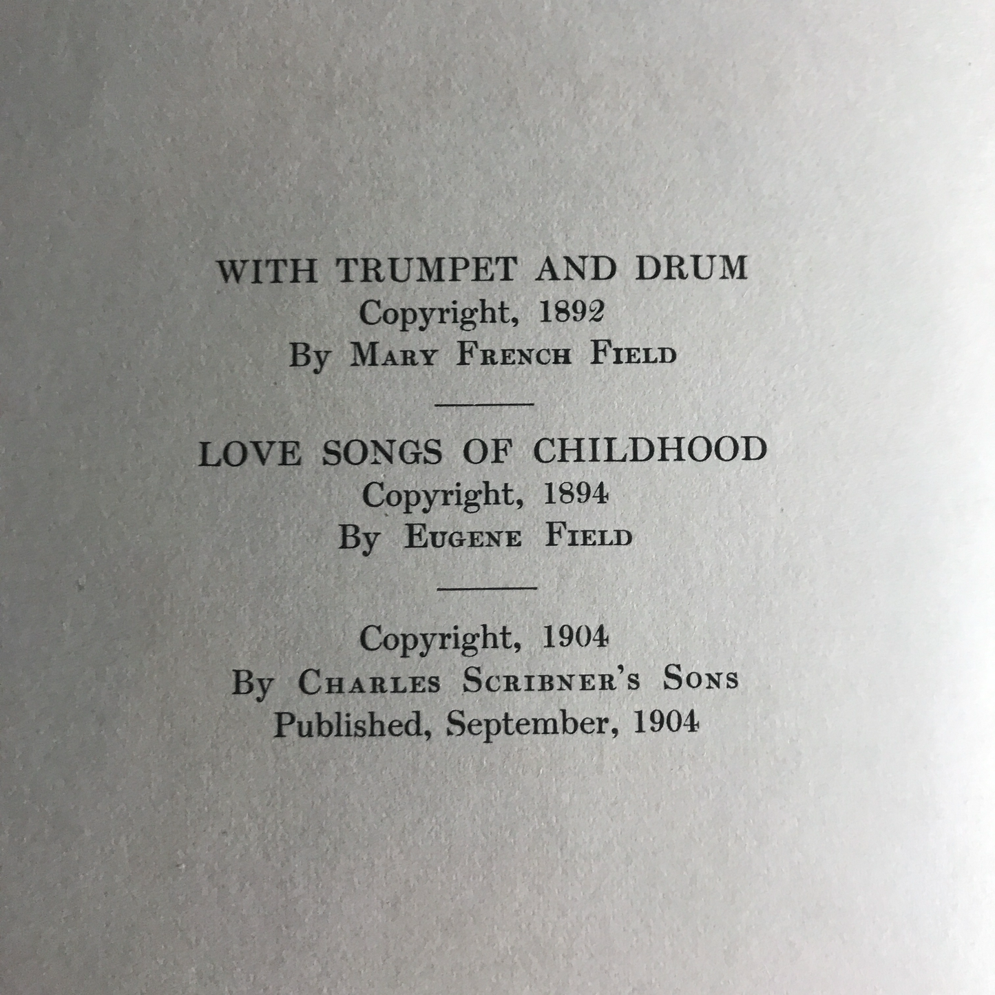 Poems of Childhood  - Eugene Field - 1904 - First Thus