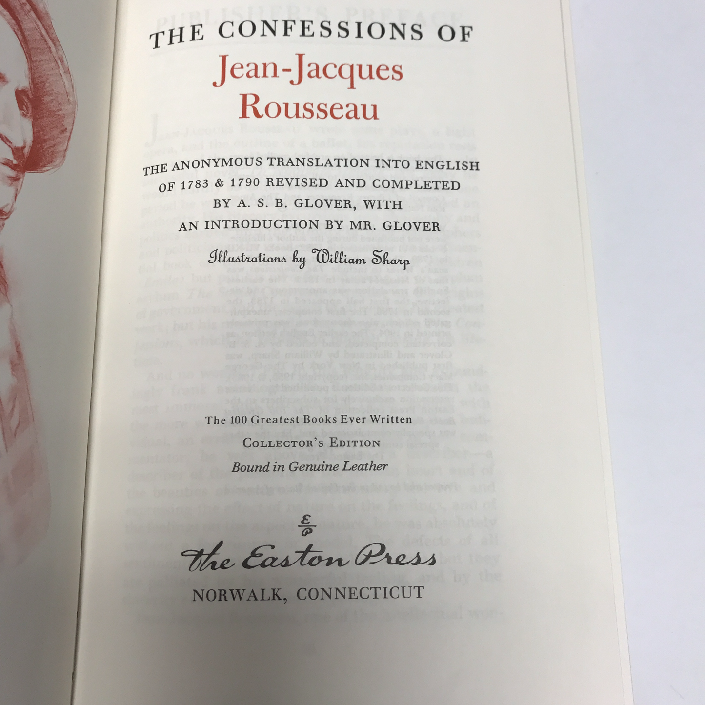 The Confessions of Jean-Jacques Rousseau - Jean-Jacques Rousseau - Easton Press - 1980