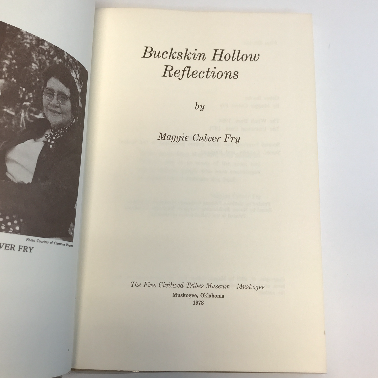 Buckskin Hollow Reflections - Maggie Culver Fry - Native American - Signed - 1978