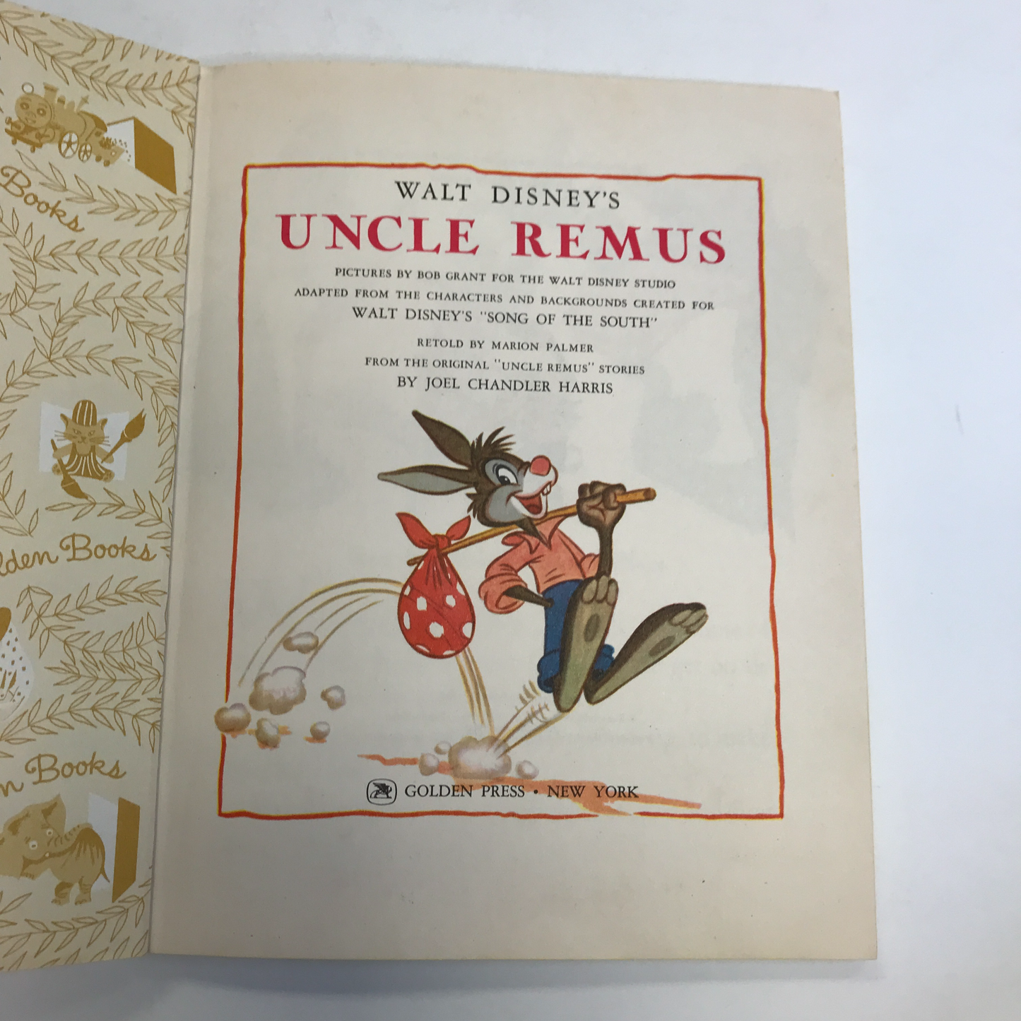 Uncle Remus - Little Golden - Marion Palmer - 20th Print - 1969