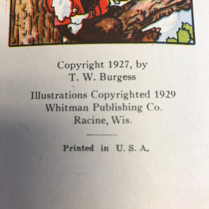 A Woe-Begone Little Bear - Thornton Burgess - 1927