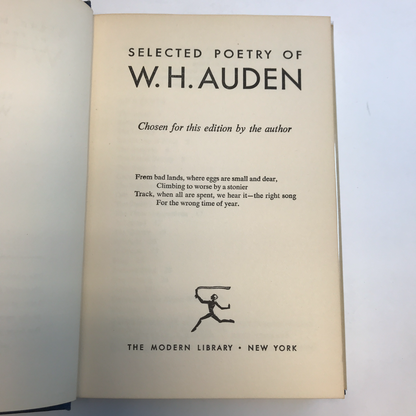 Selected Poetry of W. H. Auden - Modern Library - 1958