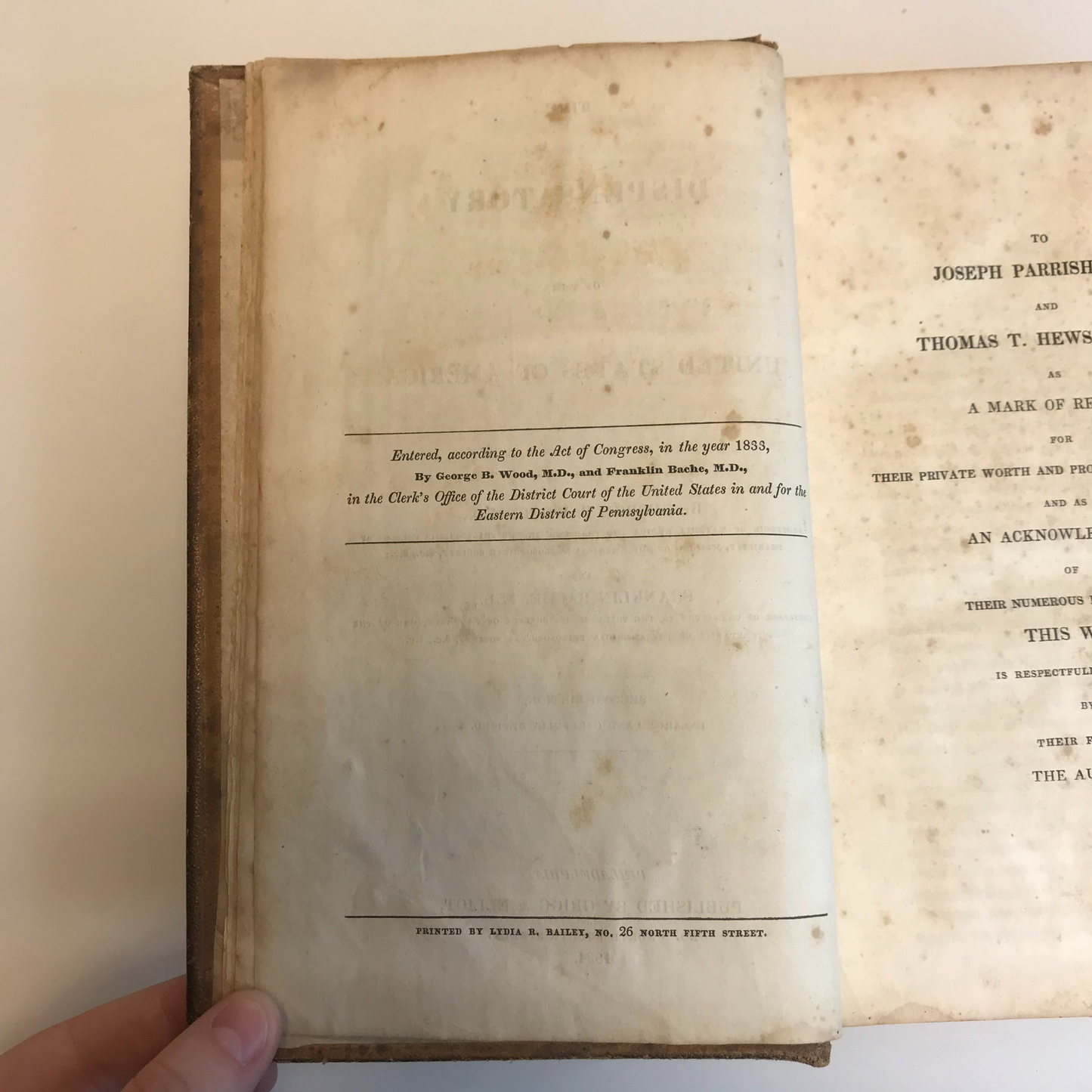 The Dispensatory of the United States - George B. Wood - 2nd Edition - 1834