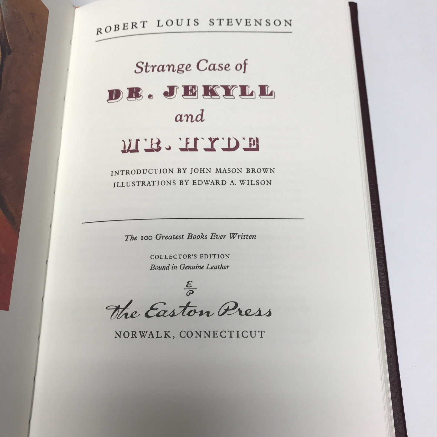 Strange Case of Dr. Jekyll and Mr. Hyde - Robert Louis Stevenson - Easton Press - 1980