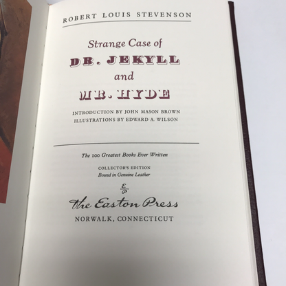 Strange Case of Dr. Jekyll and Mr. Hyde - Robert Louis Stevenson - Easton Press - 1980