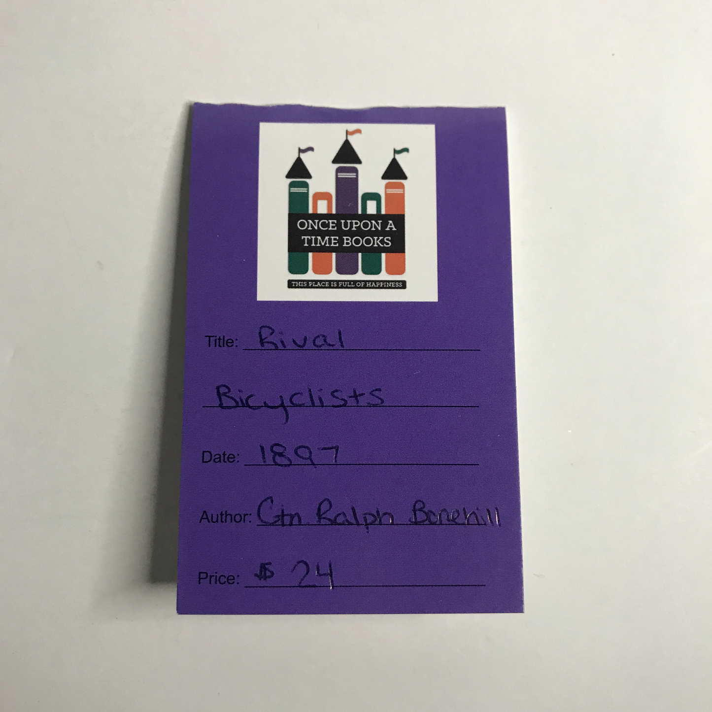 Rival Bicyclists - Captain Ralph Bonehill - 1897