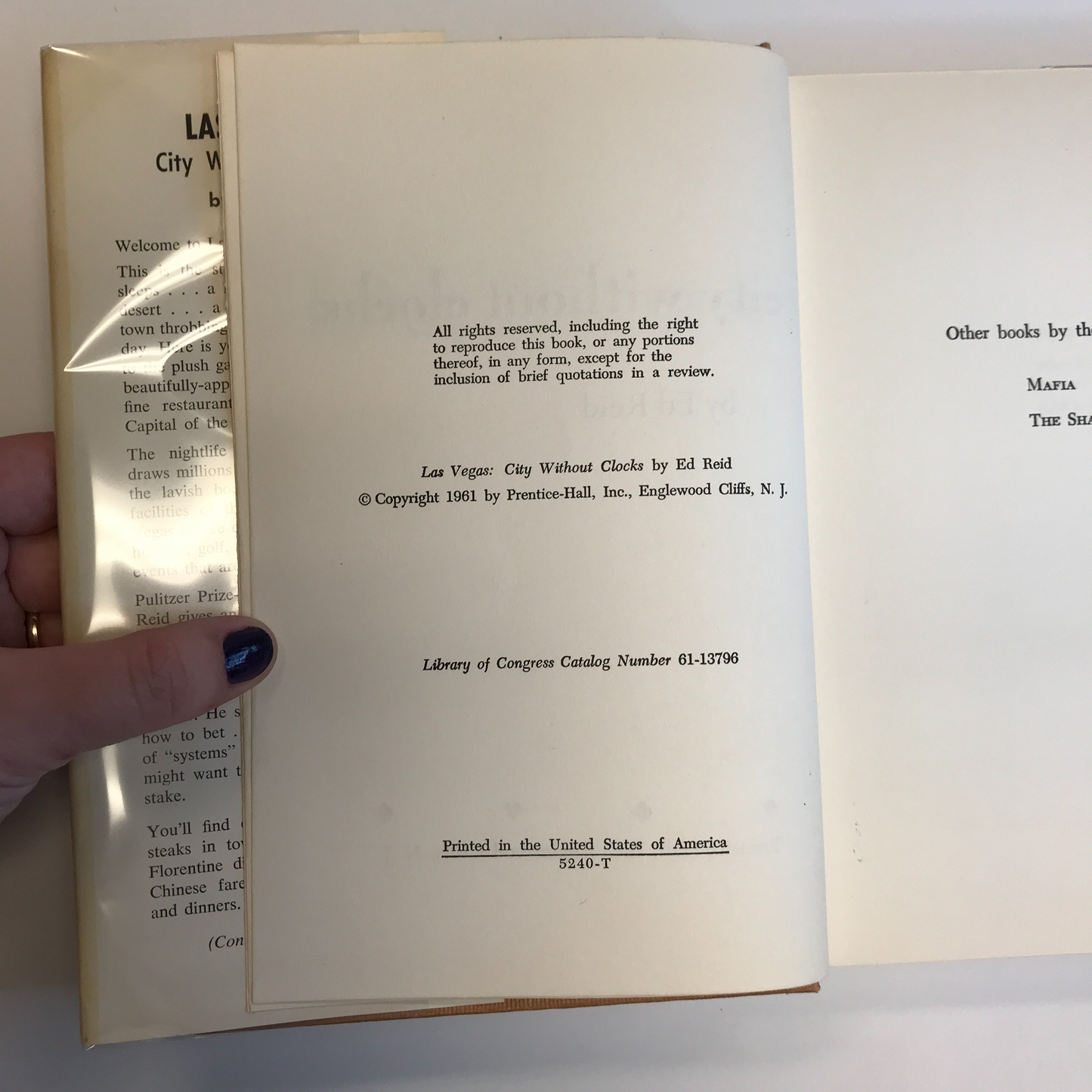 Las Vegas: City Without Clocks - Ed Reid - 1st Edition - 1961