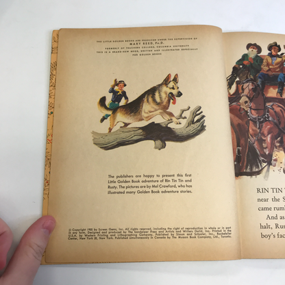 Rin Tin Tin and Rusty - Monica Hill - "A" Print - 1955 - Little Golden