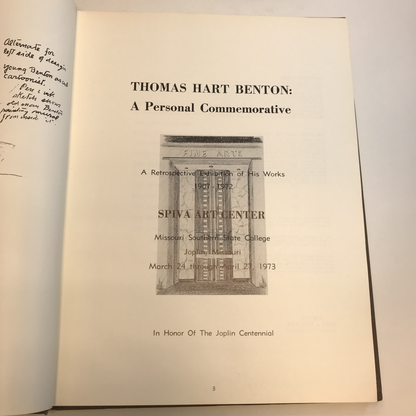 Thomas Hart Benton: A Personal Commemorative - 1973