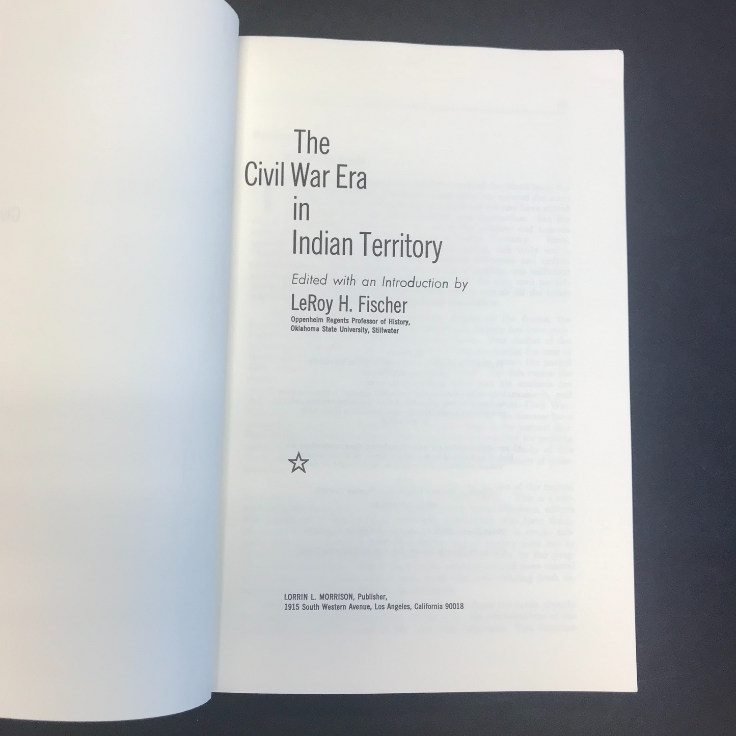 The Civil War Era in Indian Territory - LeRoy H. Fischer