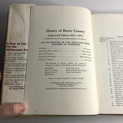 History of Baxter County - Mary Ann Messick - Centennial Edition - Arkansas - 1973