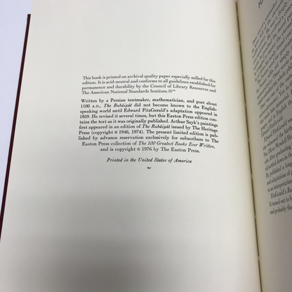 Rubaiyat of Omar Khayyam - Omar Khayyam - Easton Press - 1976