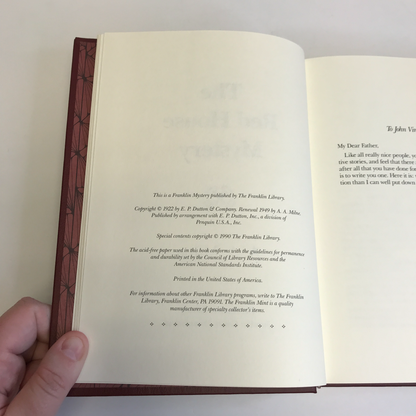 The Red House Mystery - A. A. Milne - Franklin Library - 1990