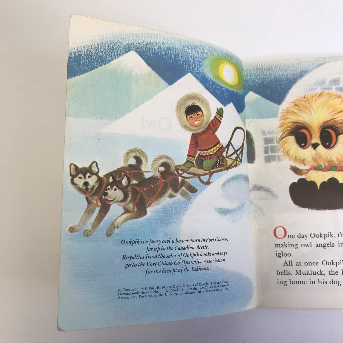 Ookpik the Artic Owl - Little Golden Book- Barbara Shook Hazen - "A" Print 1968