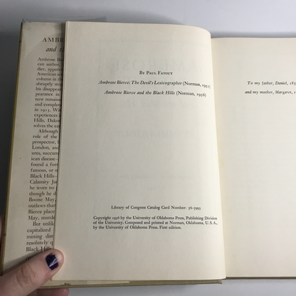 Ambrose Bierce and the Black Hills - Paul Fatout - 1956