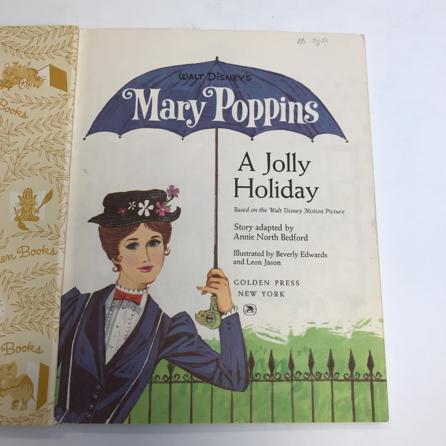 Mary Poppins: A Jolly Holiday - Annie North Bedford - Little Golden Books - 'A' Print - 1963