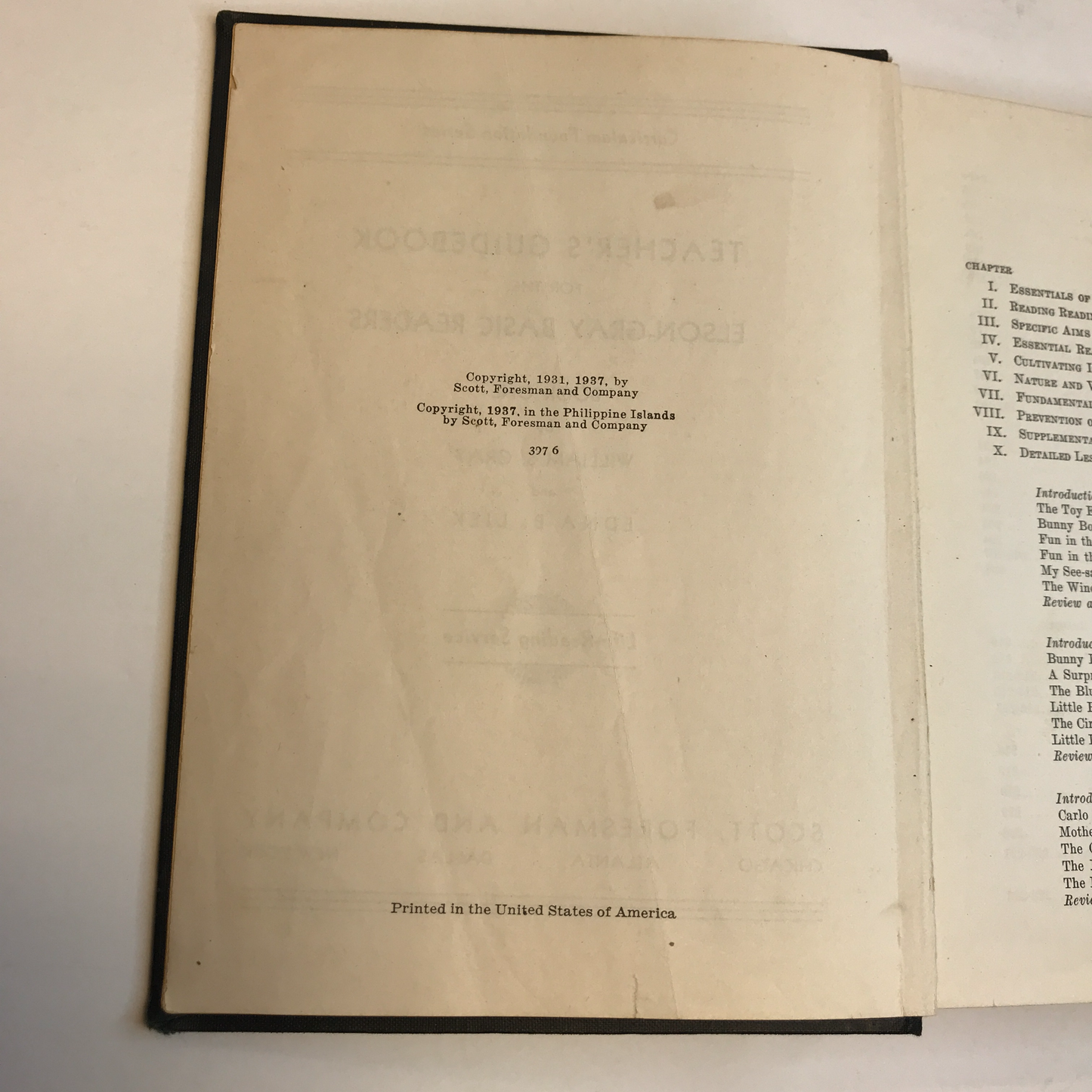 Elson-Gray Basic Readers - Teachers Edition - William S. Gray and Edna B. Liek - 1937