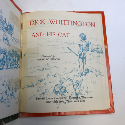 Dick Wittington and His Cat - A Bonnie Book - Illustrated by Rafaello Busano - 1953