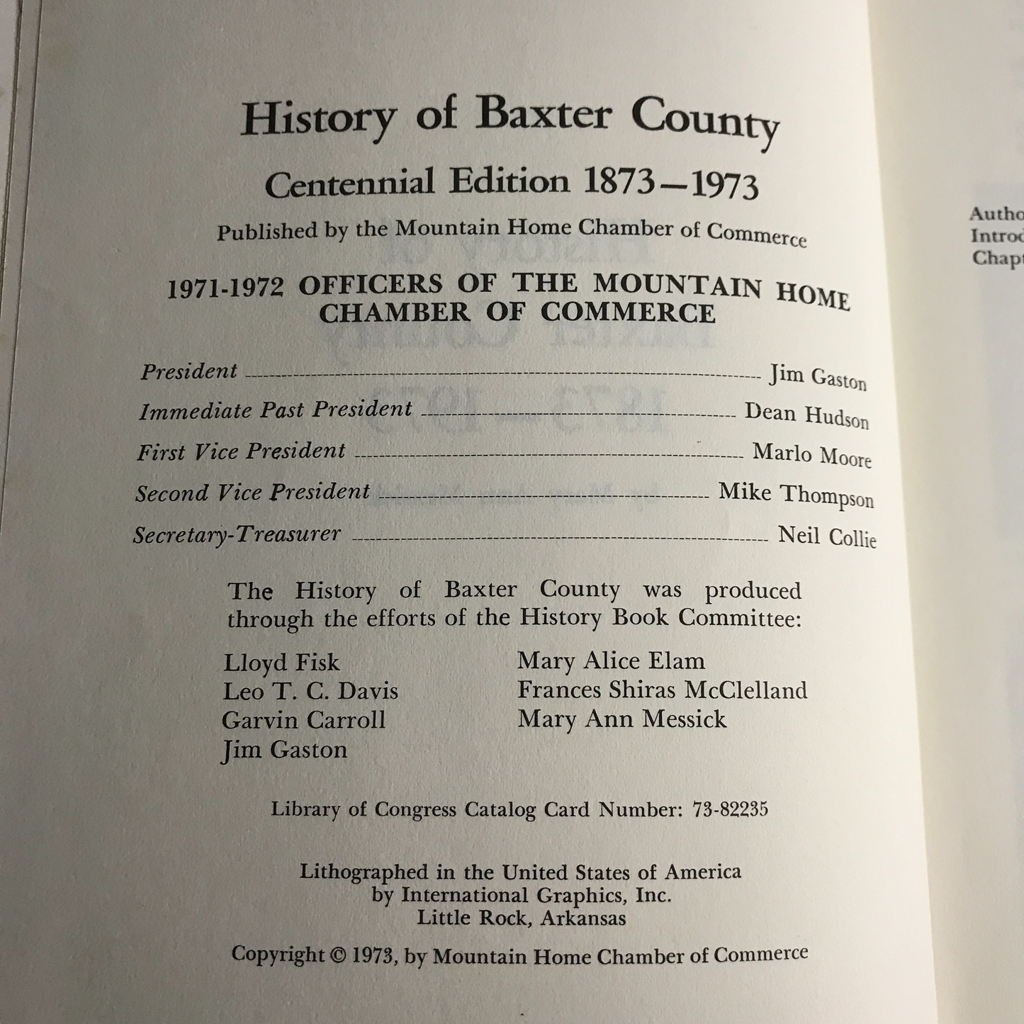 History of Baxter County - Mary Ann Messick - Centennial Edition - Arkansas - 1973